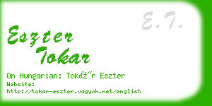 eszter tokar business card